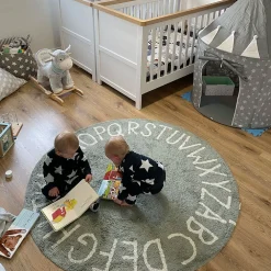 ABC Round Washable Rug