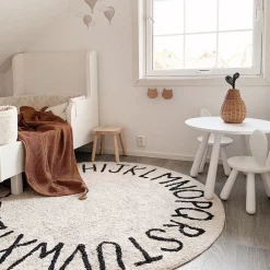 ABC Round Washable Rug