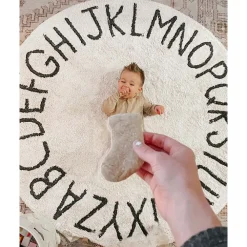 ABC Round Washable Rug