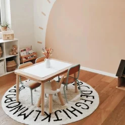 ABC Round Washable Rug