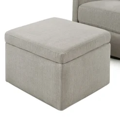 Adrian Swivel Glider With Storage Ottoman