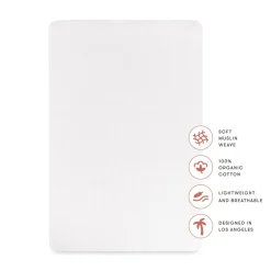 All-Stages Bassinet Sheet In GOTS Certified Organic Muslin Cotton