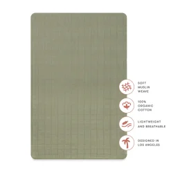 All-Stages Bassinet Sheet In GOTS Certified Organic Muslin Cotton