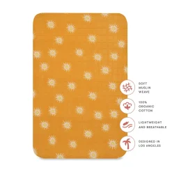 All-Stages Bassinet Sheet In GOTS Certified Organic Muslin Cotton