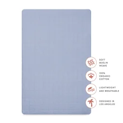All-Stages Bassinet Sheet In GOTS Certified Organic Muslin Cotton
