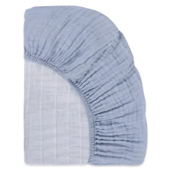 All-Stages Midi Crib Sheet In GOTS Certified Organic Muslin Cotton