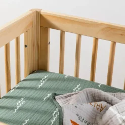 All-Stages Midi Crib Sheet In GOTS Certified Organic Muslin Cotton