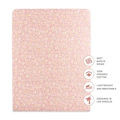 All-Stages Midi Crib Sheet In GOTS Certified Organic Muslin Cotton