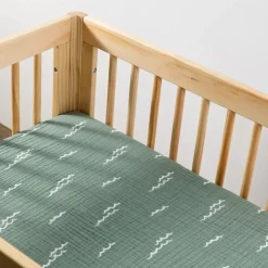All-Stages Midi Crib Sheet In GOTS Certified Organic Muslin Cotton