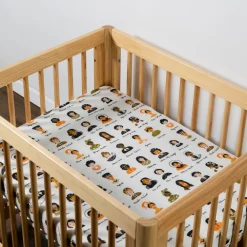 All-Stages Midi Crib Sheet In GOTS Certified Organic Muslin Cotton