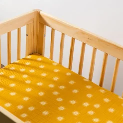 All-Stages Midi Crib Sheet In GOTS Certified Organic Muslin Cotton