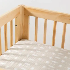 All-Stages Midi Crib Sheet In GOTS Certified Organic Muslin Cotton