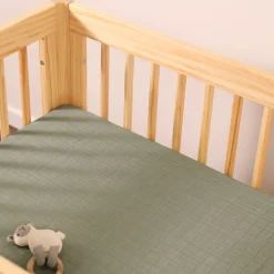 All-Stages Midi Crib Sheet In GOTS Certified Organic Muslin Cotton
