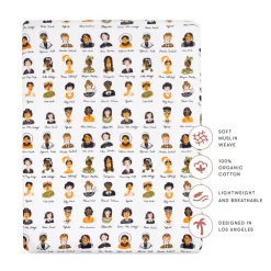 All-Stages Midi Crib Sheet In GOTS Certified Organic Muslin Cotton