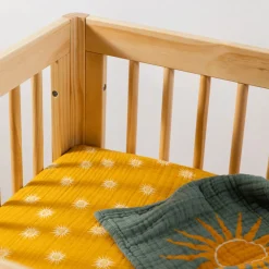 All-Stages Midi Crib Sheet In GOTS Certified Organic Muslin Cotton