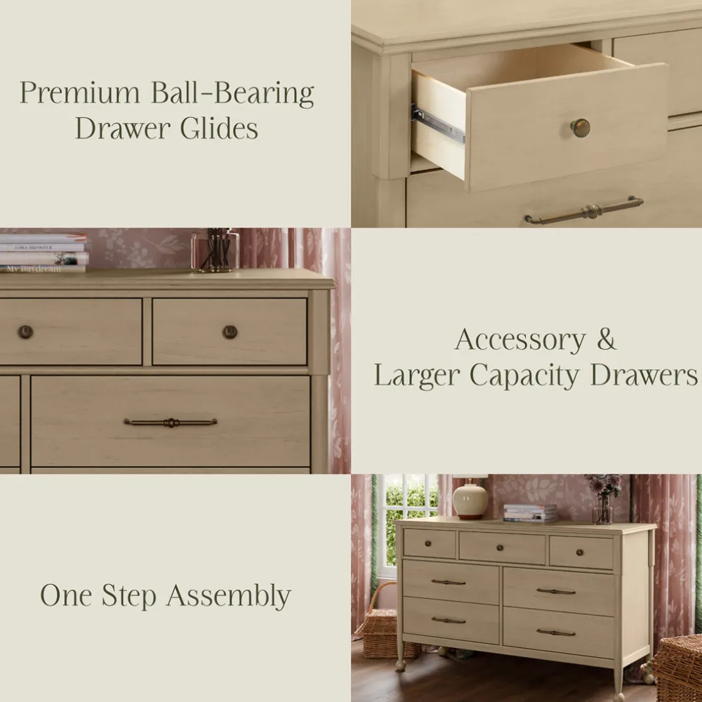 Alouette 7-Drawer Wide Assembled Dresser (56")