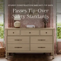 Alouette 7-Drawer Wide Assembled Dresser (56