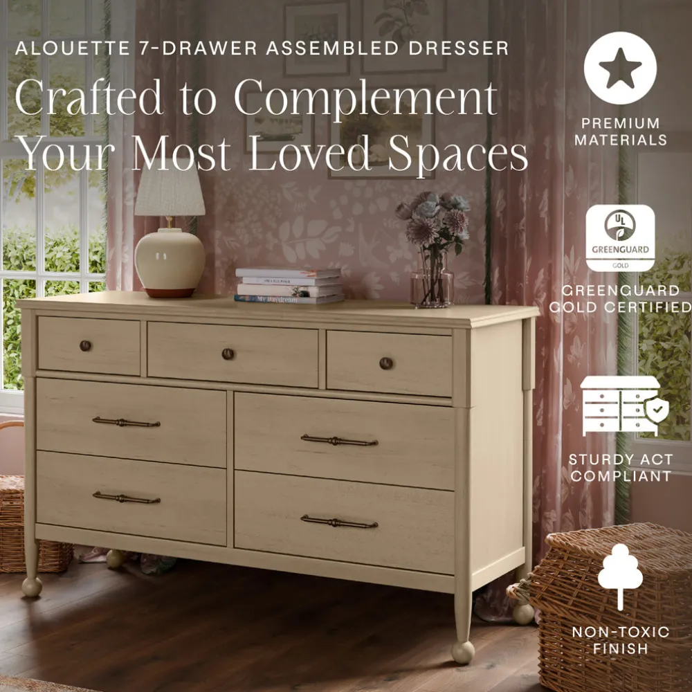 Alouette 7-Drawer Wide Assembled Dresser (56")