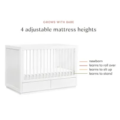 Bento 3-in-1 Convertible Storage Crib with Toddler Bed Conversion Kit
