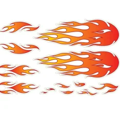 Bike Stickers in Flames