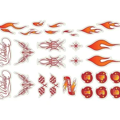 Bike Stickers in Flames