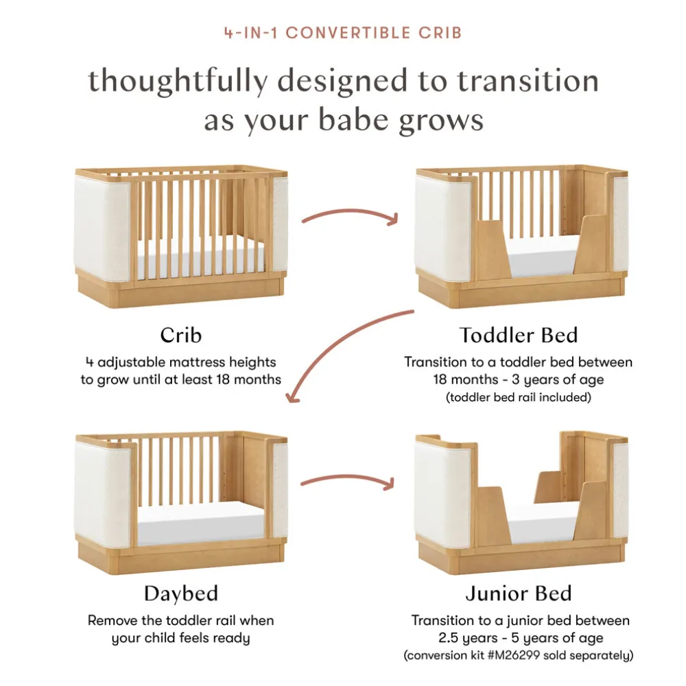 Bondi Boucle 4-in-1 Convertible Crib