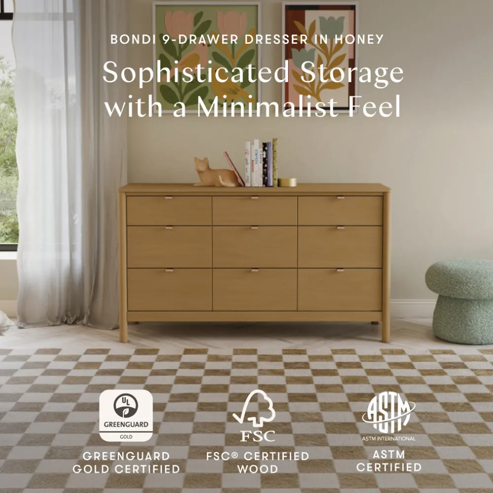 Bondi 9-Drawer Extra Wide Assembled Dresser (61")