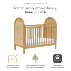 Bondi 3-in-1 Convertible Crib with Toddler Bed Conversion Kit
