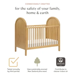 Bondi 3-in-1 Convertible Crib with Toddler Bed Conversion Kit