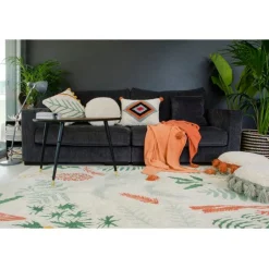 Botanic Plants Washable Rug