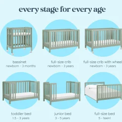 Colby GROW 6-in-1 Convertible Bassinet to Crib