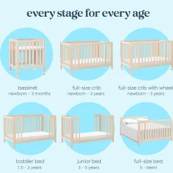 Colby GROW 6-in-1 Convertible Bassinet to Crib