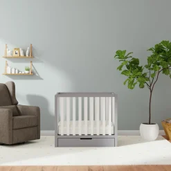 Colby 4-in-1 Convertible Mini Crib with Trundle
