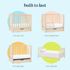 Colby 4-in-1 Convertible Mini Crib with Trundle