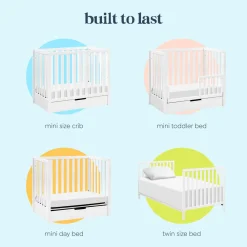 Colby 4-in-1 Convertible Mini Crib with Trundle