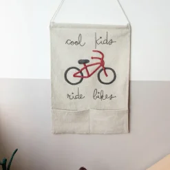 Cool Kids Ride Bikes Wall Pocket Hanger
