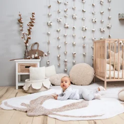 Cotton Flower Washable Rug