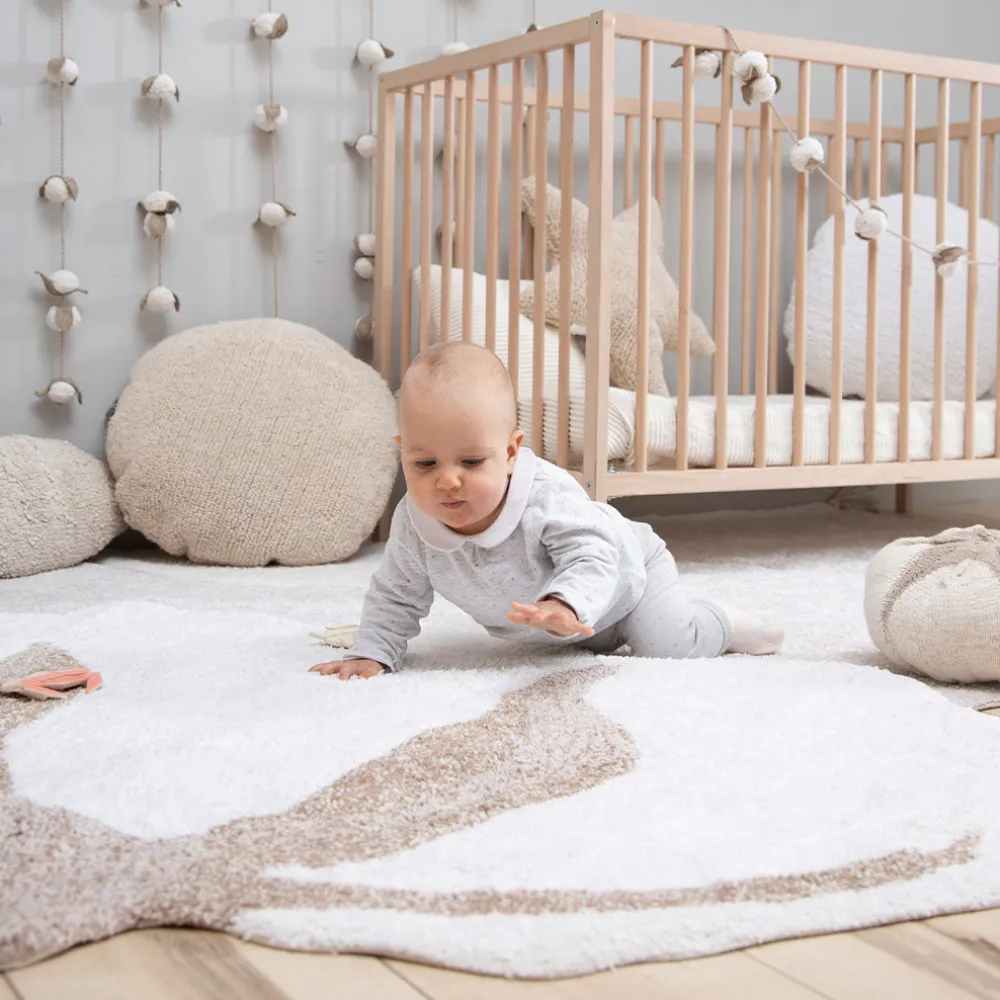 Cotton Flower Washable Rug