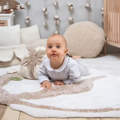 Cotton Flower Washable Rug