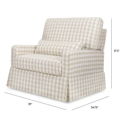 Crawford Pillowback Chair-And-A-Half Comfort Swivel Glider
