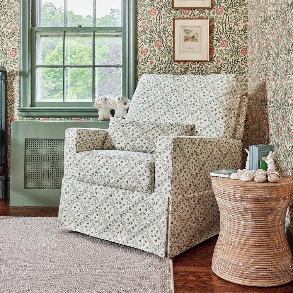 Crawford Pillowback Comfort Swivel Glider