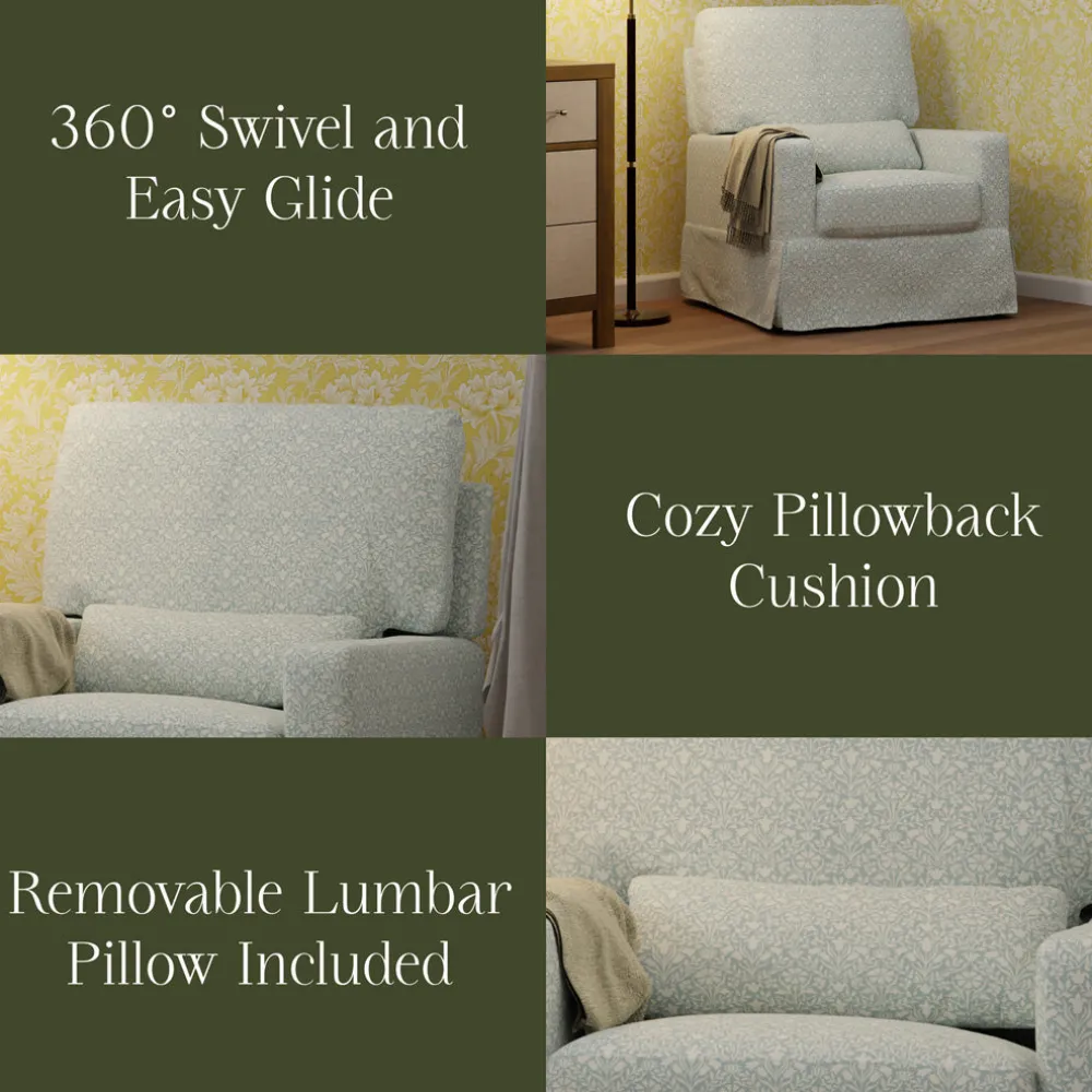 Crawford Pillowback Comfort Swivel Glider