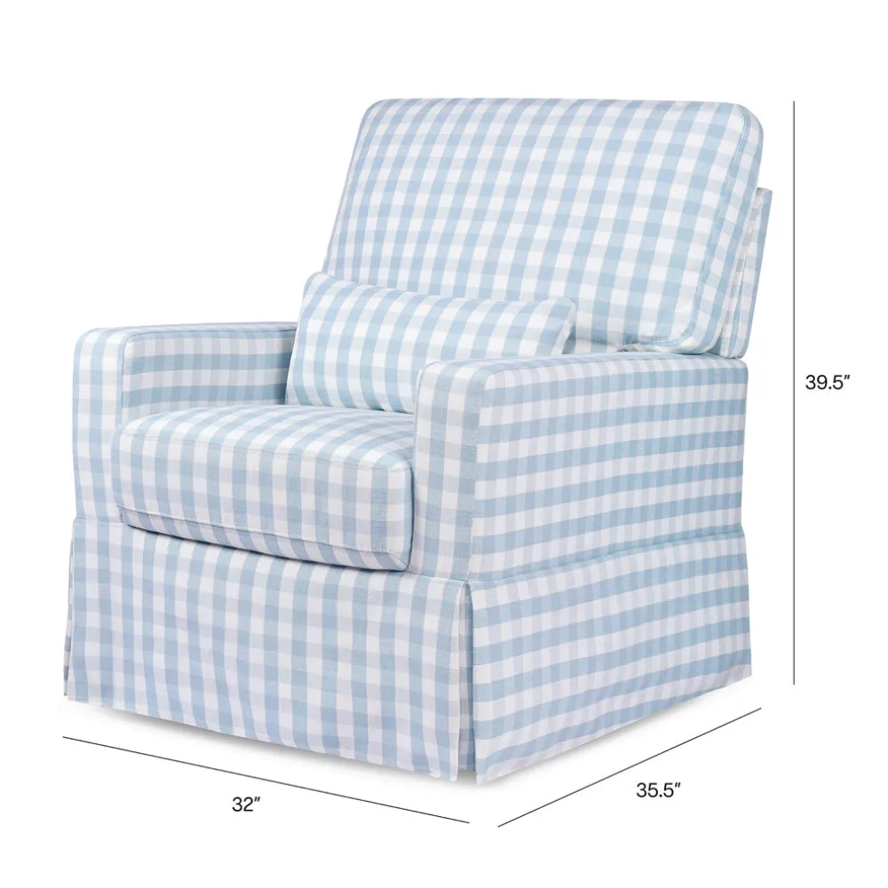 Crawford Pillowback Comfort Swivel Glider