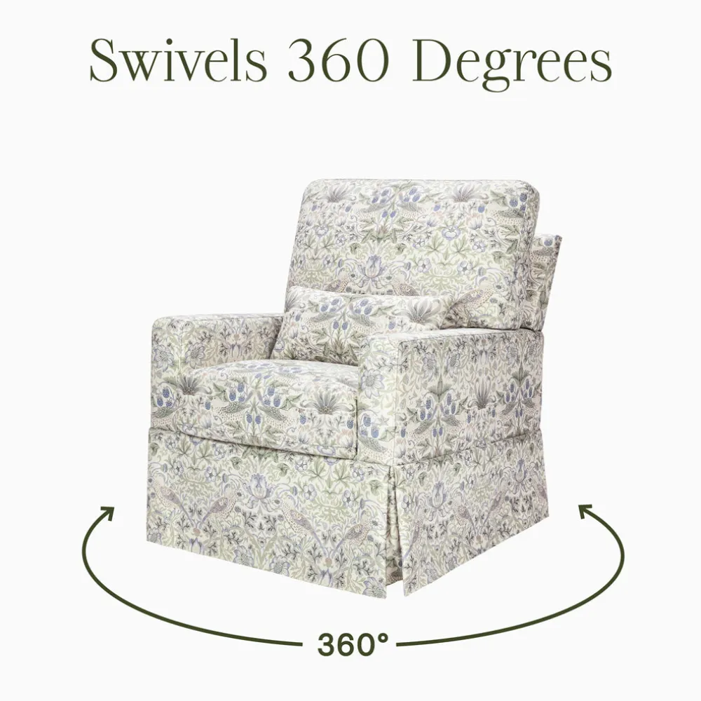 Crawford Pillowback Comfort Swivel Glider