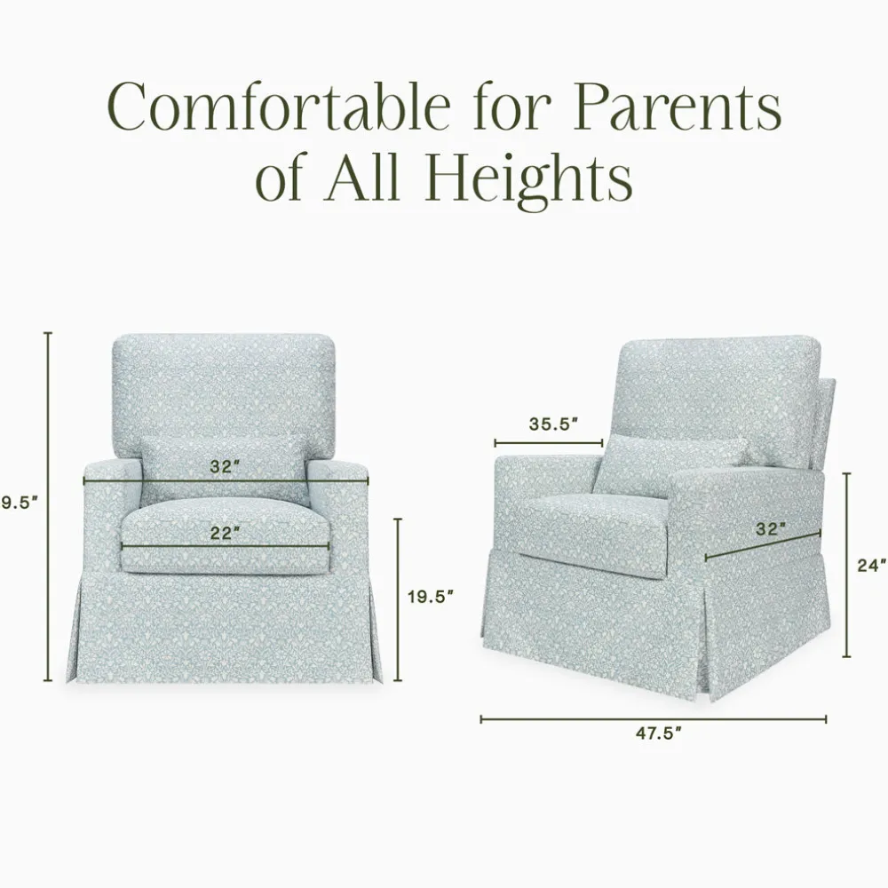 Crawford Pillowback Comfort Swivel Glider