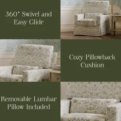 Crawford Pillowback Comfort Swivel Glider
