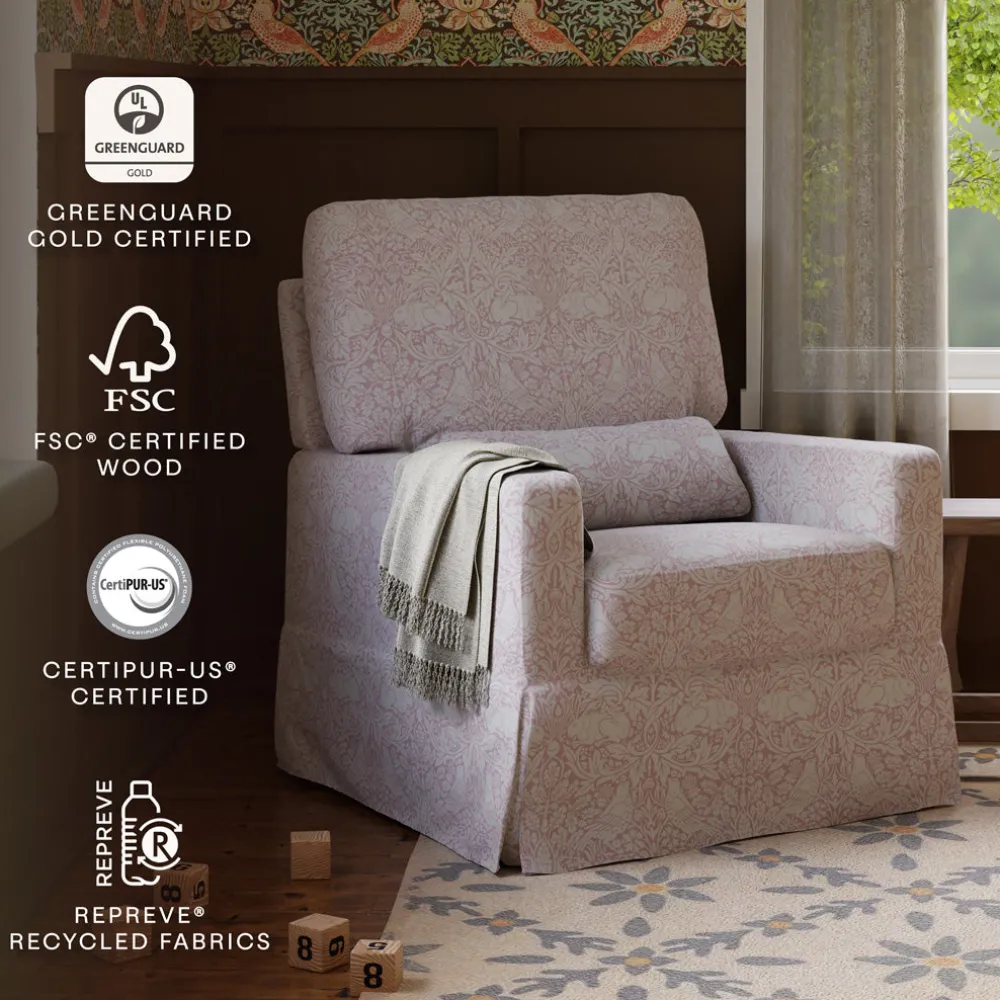 Crawford Pillowback Comfort Swivel Glider