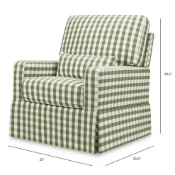Crawford Pillowback Comfort Swivel Glider