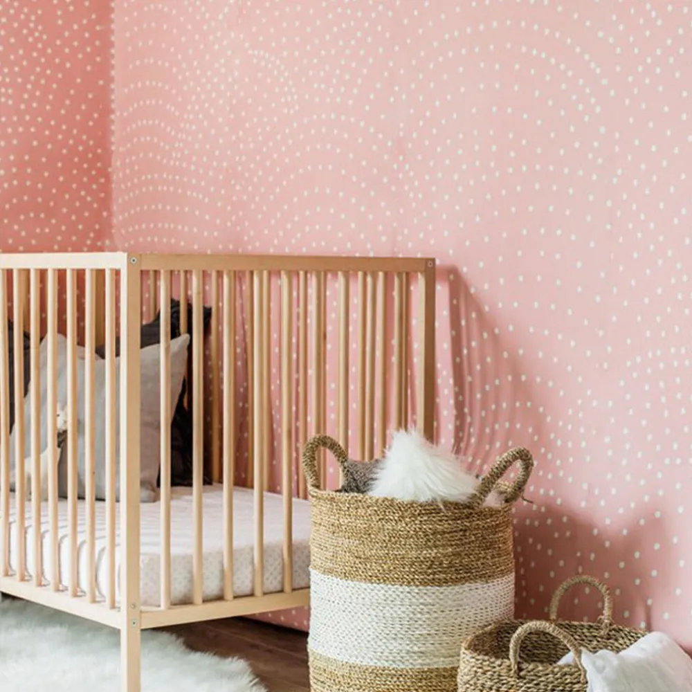 Crescent Polka Dots Mural