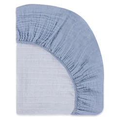 Crib Sheet In GOTS Certified Organic Muslin Cotton